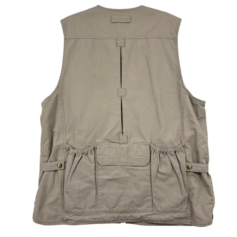 5.11 Tactical Vest Men's Size L Khaki Tan CCW Pockets‎ Cotton Canvas Rugged